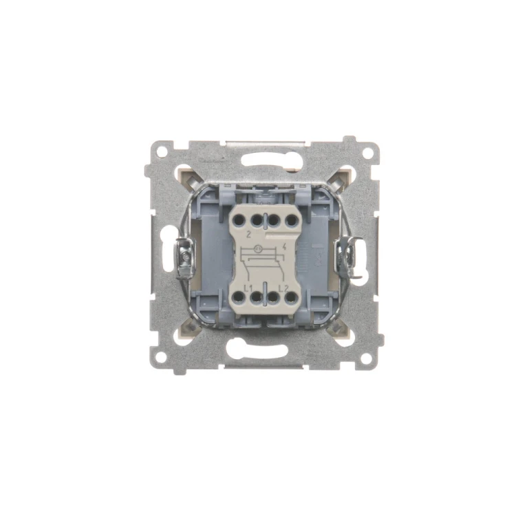 Łącznik krzyżowy z podświetleniem LED, bez piktogramu Simon 54 DW7L.01/X/41 Kontakt-Simon kremowy
