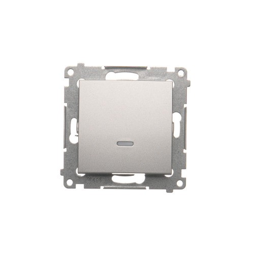 Łącznik krzyżowy z podświetleniem LED, bez piktogramu Simon 54 DW7L.01/X/43 Kontakt-Simon srebrny mat, metalizowany