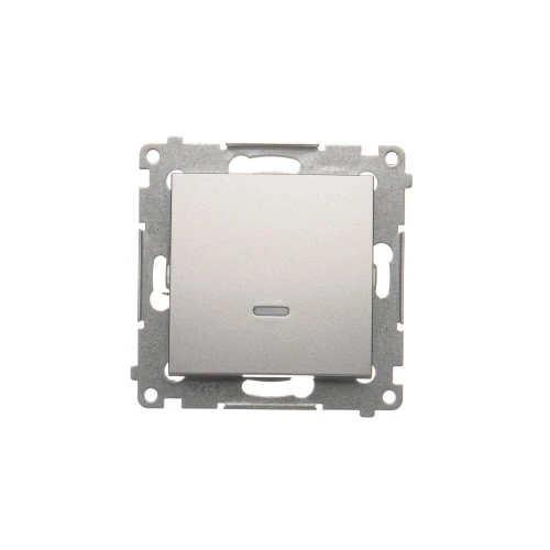 Łącznik krzyżowy z podświetleniem LED, bez piktogramu Simon 54 DW7L.01/X/43 Kontakt-Simon srebrny mat, metalizowany