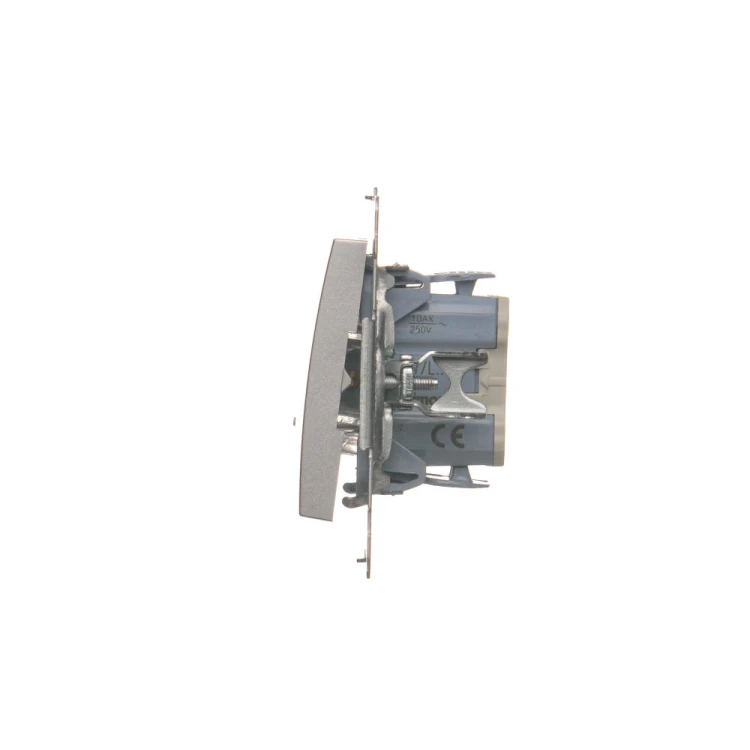 Łącznik krzyżowy z podświetleniem LED, bez piktogramu Simon 54 DW7L.01/X/43 Kontakt-Simon srebrny mat, metalizowany