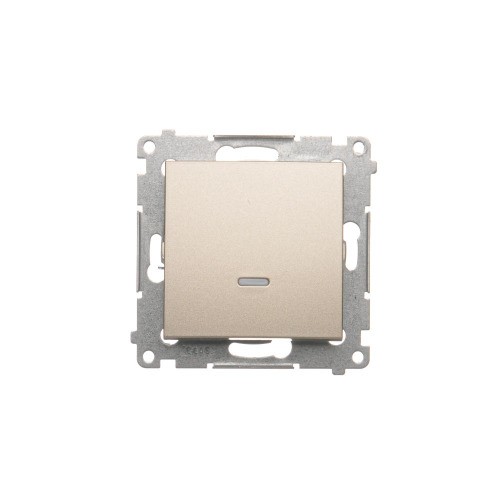 Łącznik krzyżowy z podświetleniem LED, bez piktogramu Simon 54 DW7L.01/X/44 Kontakt-Simon złoty mat, metalizowany