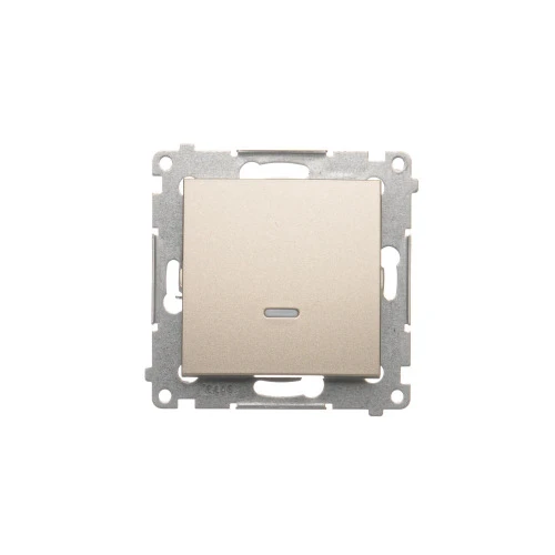 Łącznik krzyżowy z podświetleniem LED, bez piktogramu Simon 54 DW7L.01/X/44 Kontakt-Simon złoty mat, metalizowany