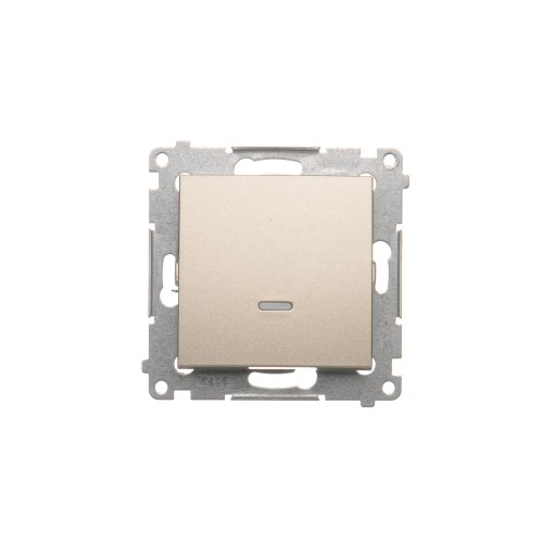 Łącznik krzyżowy z podświetleniem LED, bez piktogramu Simon 54 DW7L.01/X/44 Kontakt-Simon złoty mat, metalizowany