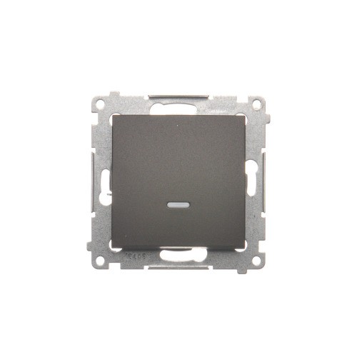 Łącznik krzyżowy z podświetleniem LED, bez piktogramu Simon 54 DW7L.01/X/46 Kontakt-Simon brąz mat, metalizowany
