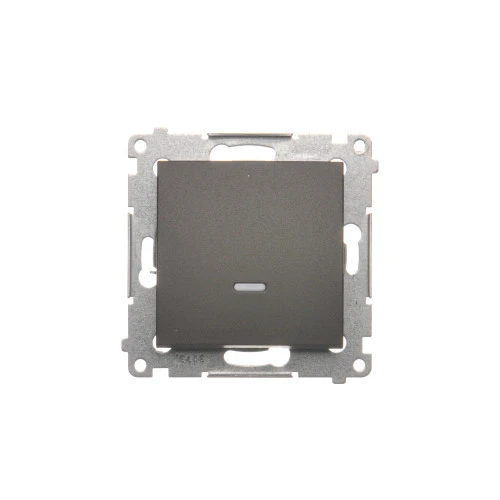 Łącznik krzyżowy z podświetleniem LED, bez piktogramu Simon 54 DW7L.01/X/46 Kontakt-Simon brąz mat, metalizowany