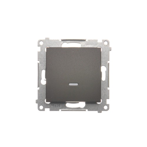 Łącznik krzyżowy z podświetleniem LED, bez piktogramu Simon 54 DW7L.01/X/46 Kontakt-Simon brąz mat, metalizowany