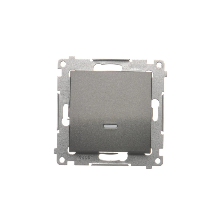 Łącznik krzyżowy z podświetleniem LED, bez piktogramu Simon 54 DW7L.01/X/48 Kontakt-Simon antracyt, metalizowany