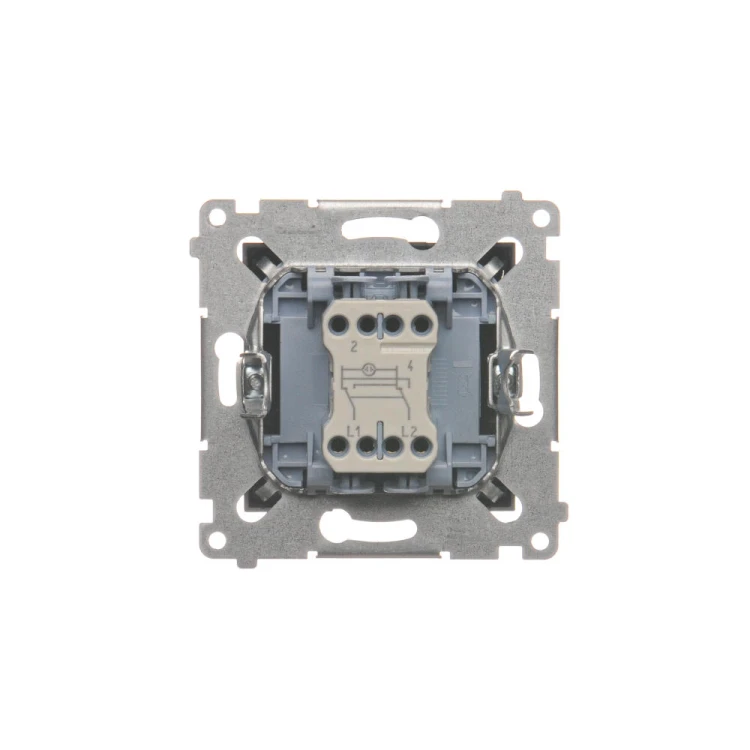 Łącznik krzyżowy z podświetleniem LED, bez piktogramu Simon 54 DW7L.01/X/48 Kontakt-Simon antracyt, metalizowany