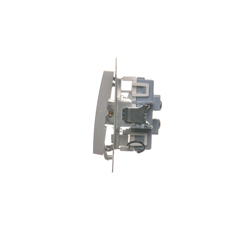 Łącznik schodowy podwójny z podświetleniem LED, bez piktogramu Simon 54 DW6/2L.01/X/43 Kontakt-Simon srebrny mat, metalizowany
