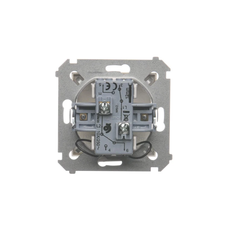 Łącznik schodowy podwójny z podświetleniem LED, bez piktogramu Simon 54 DW6/2L.01/X/44 Kontakt-Simon złoty mat, metalizowany