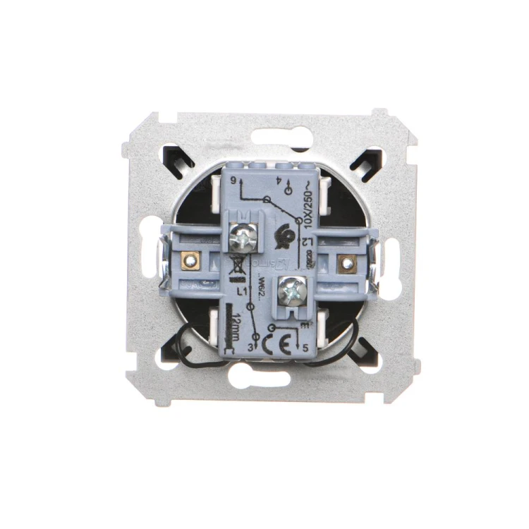 Łącznik schodowy podwójny z podświetleniem LED, bez piktogramu Simon 54 DW6/2L.01/X/46 Kontakt-Simon brąz mat, metalizowany