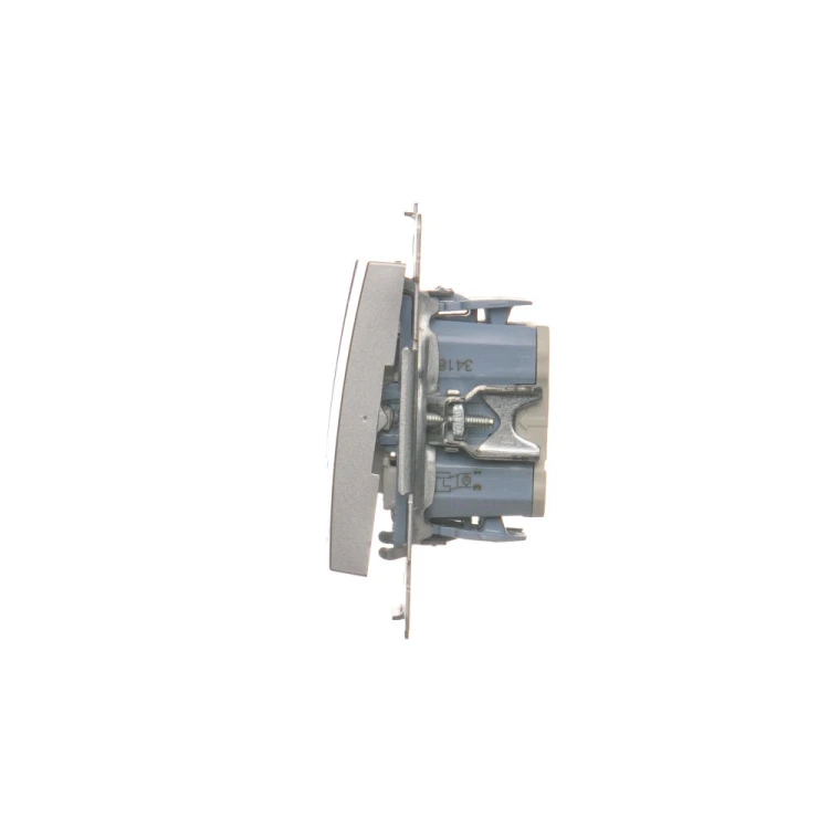 Łącznik krzyżowy podwójny z podświetleniem LED, bez piktogramu Simon 54 DW7/2L.01/X/43 Kontakt-Simon srebrny mat, metalizowany