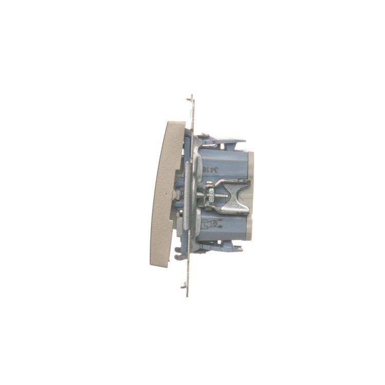 Łącznik krzyżowy podwójny z podświetleniem LED, bez piktogramu Simon 54 DW7/2L.01/X/44 Kontakt-Simon złoty mat, metalizowany