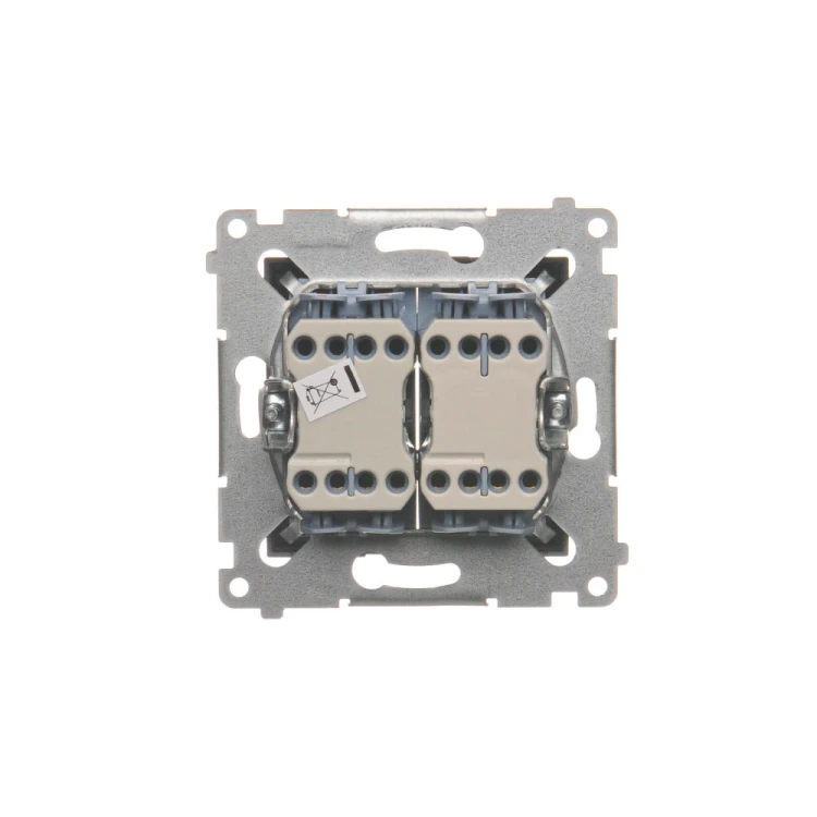 Łącznik krzyżowy podwójny z podświetleniem LED, bez piktogramu Simon 54 DW7/2L.01/X/48 Kontakt-Simon antracyt, metalizowany