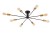 Lampa sufitowa wisząca Industrialna Loft MILL VIII 9135 NOWODVORSKI Lighting 8xE27 nowoczesna oprawa oświetleniowa żyrandol metalowa czarno-złota czarna mosiądz Inspiracje Premium
