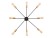 Lampa sufitowa wisząca Industrialna Loft MILL VIII 9135 NOWODVORSKI Lighting 8xE27 nowoczesna oprawa oświetleniowa żyrandol metalowa czarno-złota czarna mosiądz Inspiracje Premium