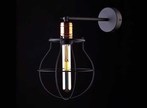 Lampa ścienna Industrialna Loft MANUFACTURE I 9742 NOWODVORSKI Lighting E27 nowoczesna oprawa oświetleniowa kinkiet metalowy czarny miedziany czarna Inspiracje Premium