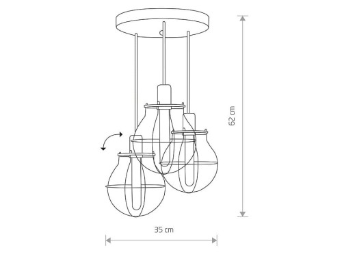 Lampa sufitowa Industrialna Loft MANUFACTURE III 9740 NOWODVORSKI Lighting 3xE27 nowoczesna oprawa oświetleniowa żyrandol metalowy czarny miedziany czarna Inspiracje Premium