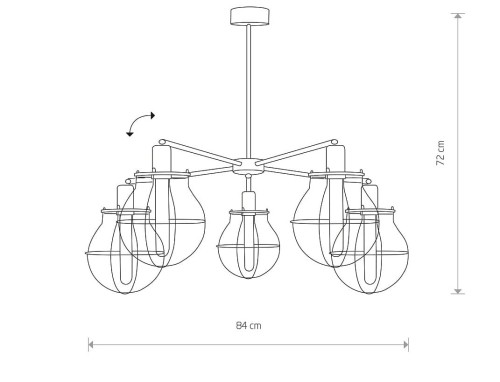 Lampa sufitowa Industrialna Loft MANUFACTURE V 9738 NOWODVORSKI Lighting 5xE27 nowoczesna oprawa oświetleniowa żyrandol metalowy czarny miedziany czarna Inspiracje Premium
