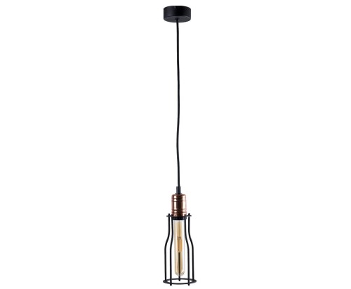 Lampa sufitowa wisząca Industrialna Loft WORKSHOP A 6337 NOWODVORSKI Lighting E27 nowoczesna oprawa oświetleniowa żyrandol metalowy czarny miedziany czarna pojedynczy zwis Inspiracje Premium