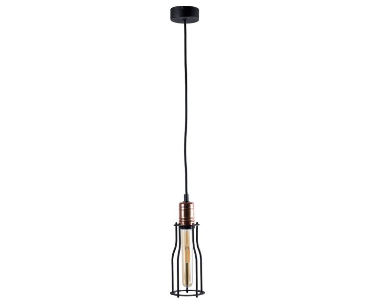 Lampa sufitowa wisząca Industrialna Loft WORKSHOP A 6337 NOWODVORSKI Lighting E27 nowoczesna oprawa oświetleniowa żyrandol metalowy czarny miedziany czarna pojedynczy zwis Inspiracje Premium