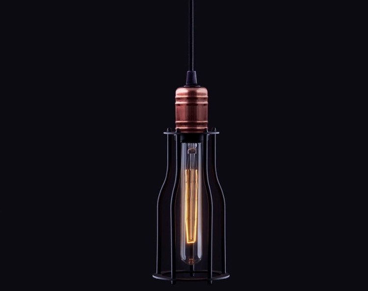 Lampa sufitowa wisząca Industrialna Loft WORKSHOP A 6337 NOWODVORSKI Lighting E27 nowoczesna oprawa oświetleniowa żyrandol metalowy czarny miedziany czarna pojedynczy zwis Inspiracje Premium