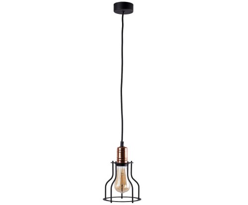 Lampa sufitowa wisząca Industrialna Loft WORKSHOP B 6336 NOWODVORSKI Lighting E27 nowoczesna oprawa oświetleniowa żyrandol metalowy czarny miedziany czarna pojedynczy zwis Inspiracje Premium