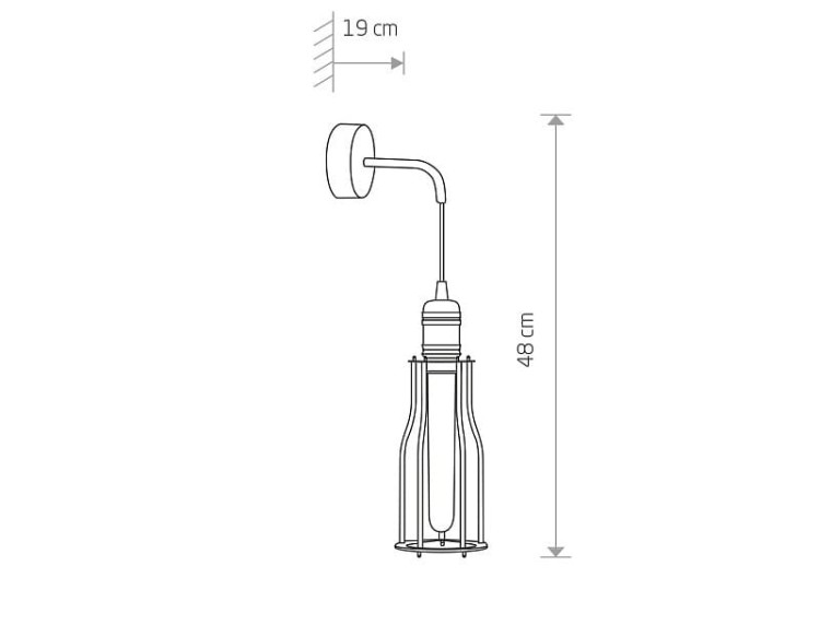 Lampa ścienna Industrialna Loft WORKSHOP I A 6605 NOWODVORSKI Lighting E27 nowoczesna oprawa oświetleniowa kinkiet metalowy czarny miedziany czarna Inspiracje Premium