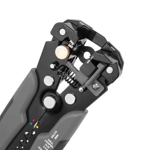 Automatyczny czołowy ściągacz izolacji uniwersalny 0,2-6mm2 NAR0400 Rebel Tools Electro solidny wytrzymały do kabli solarnych PV i innych Szczypce do ściągania izolacji i zaciskania 5w1 Profesjonalny