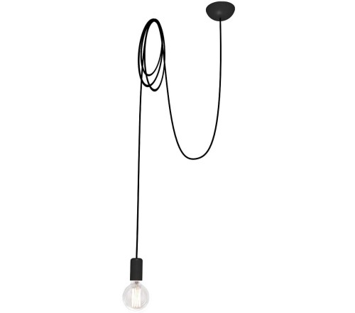 Lampa sufitowa wisząca Industrialna Loft SPIDER I BLACK 6792 NOWODVORSKI Lighting E27 nowoczesna oprawa oświetleniowa żyrandol metalowy pająk czarny czarna pojedynczy zwis Inspiracje Premium
