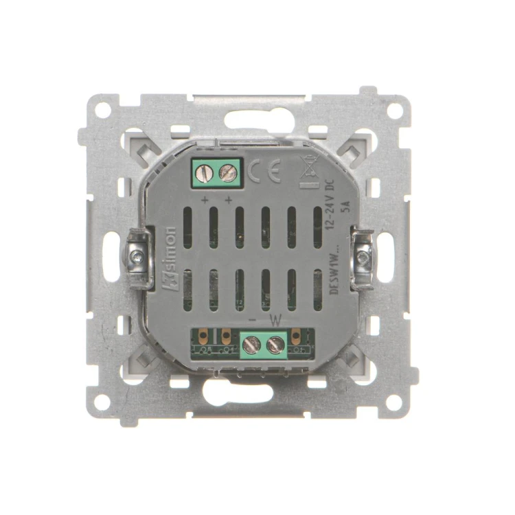 Ściemniacz do pasków LED-owych 12-24 V, sterowany smartfonem [Wi-Fi] Simon 54 GO DESW1W.01/43 Kontakt-Simon srebrny mat, metalizowany