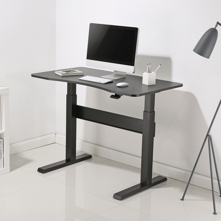 Biurko pneumatyczne gamingowe Rebel Office z regulacją wysokości RB-0200 Rebel dla dziecka i dorosłego do grania pracy siedzącej i stojącej szkoły lekcji ergonomia ergonomiczne