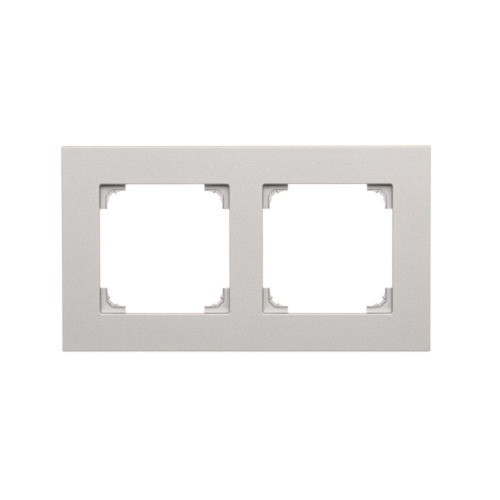 Ramka 2- krotna Simon 55 TR2/143 Kontakt-Simon aluminium mat
