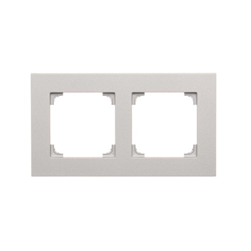 Ramka 2- krotna Simon 55 TR2/143 Kontakt-Simon aluminium mat