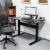 Biurko pneumatyczne gamingowe Rebel Office z regulacją wysokości RB-0200 Rebel dla dziecka i dorosłego do grania pracy siedzącej i stojącej szkoły lekcji ergonomia ergonomiczne