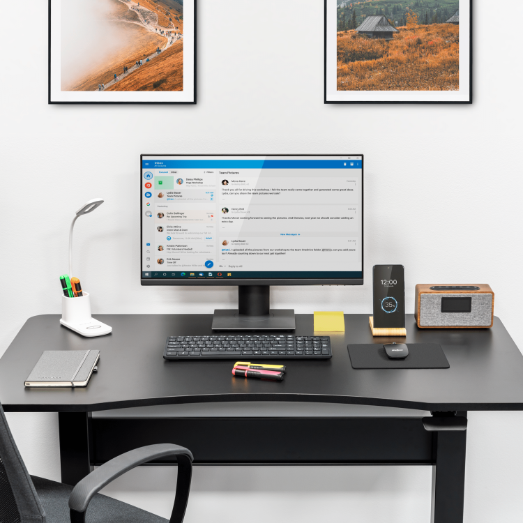 Biurko pneumatyczne gamingowe Rebel Office z regulacją wysokości RB-0200 Rebel dla dziecka i dorosłego do grania pracy siedzącej i stojącej szkoły lekcji ergonomia ergonomiczne