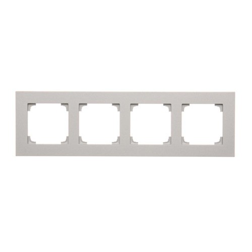Ramka 4- krotna Simon 55 TR4/143 Kontakt-Simon aluminium mat