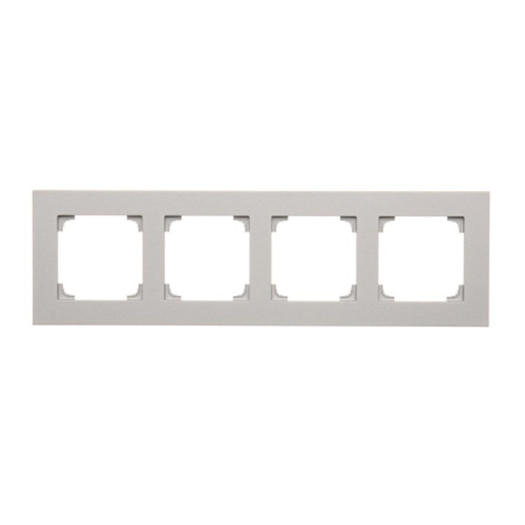 Ramka 4- krotna Simon 55 TR4/143 Kontakt-Simon aluminium mat