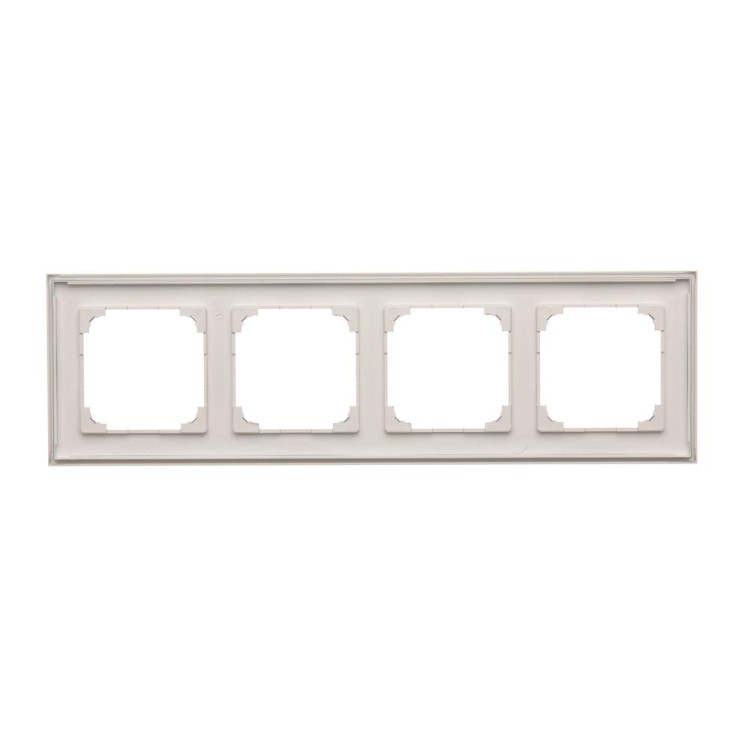 Ramka 4- krotna Simon 55 TR4/143 Kontakt-Simon aluminium mat