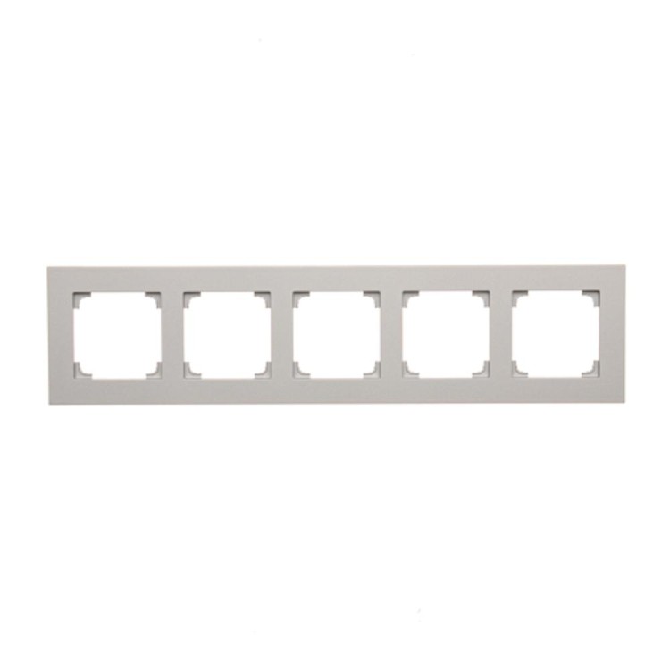 Ramka 5- krotna Simon 55 TR5/143 Kontakt-Simon aluminium mat