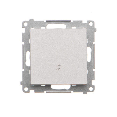 Przycisk "światło" Simon 55 TS1.01/143 Kontakt-Simon aluminium mat
