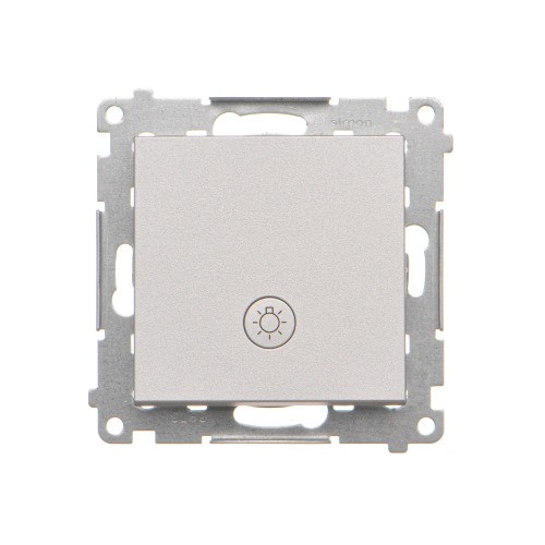Przycisk "światło" z podświetleniem LED Simon 55 TS1L.01/143 Kontakt-Simon aluminium mat