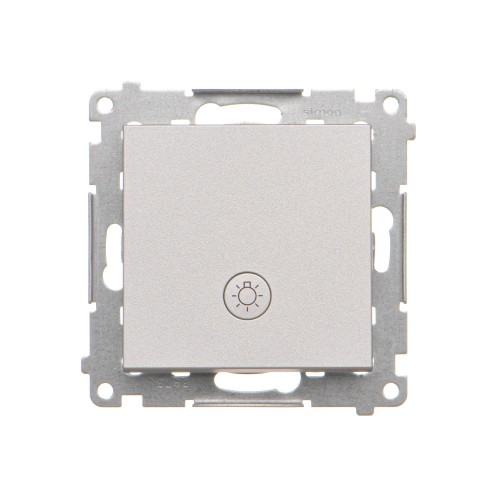 Przycisk "światło" z podświetleniem LED Simon 55 TS1L.01/143 Kontakt-Simon aluminium mat