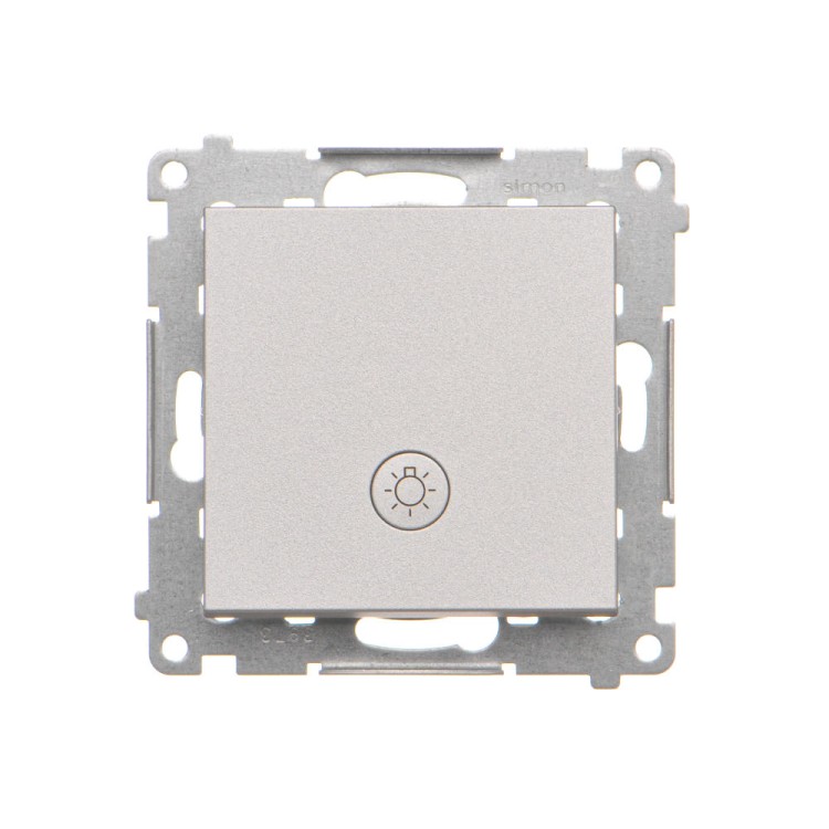 Przycisk "światło" z podświetleniem LED Simon 55 TS1L.01/143 Kontakt-Simon aluminium mat