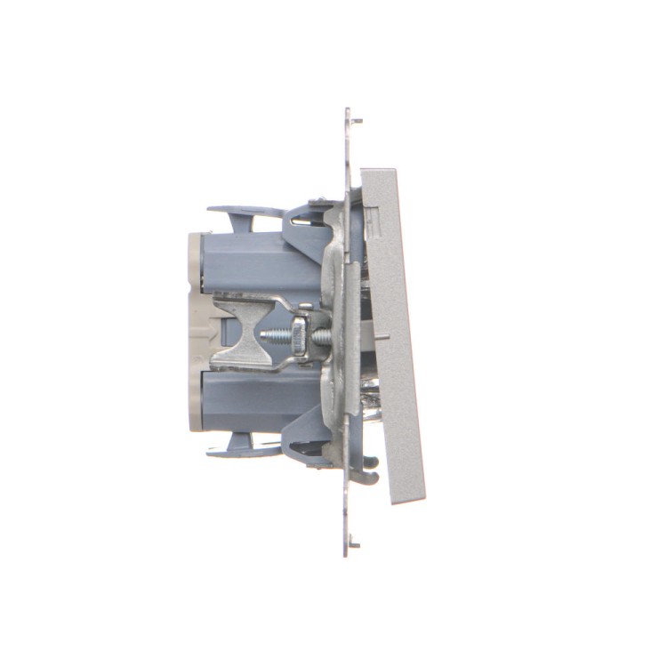 Przycisk "światło" z podświetleniem LED Simon 55 TS1L.01/143 Kontakt-Simon aluminium mat