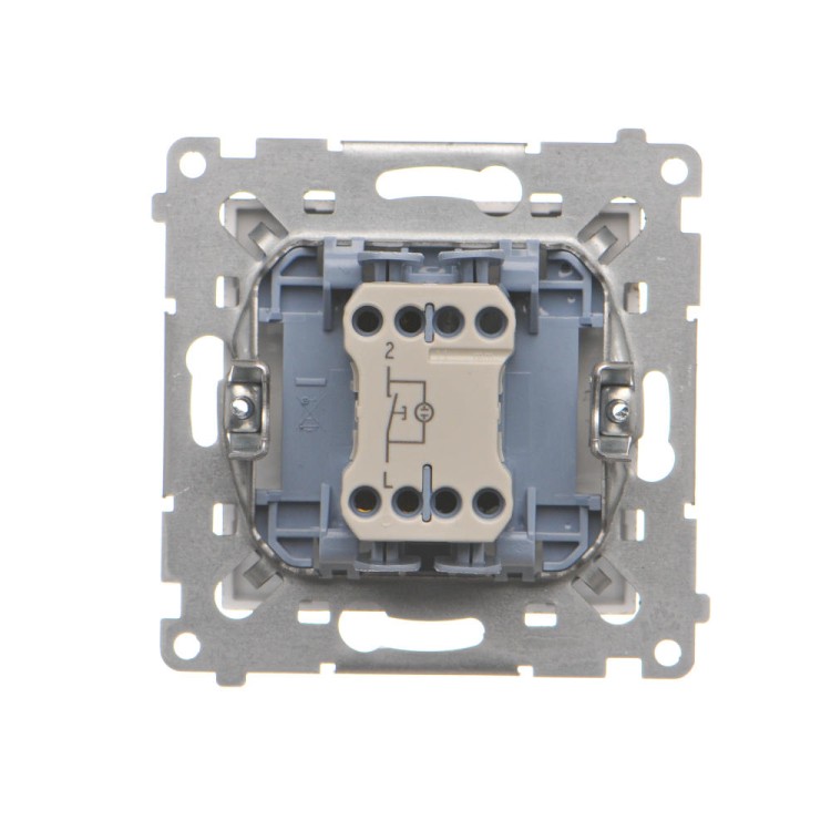 Przycisk "światło" z podświetleniem LED Simon 55 TS1L.01/144 Kontakt-Simon szampański mat