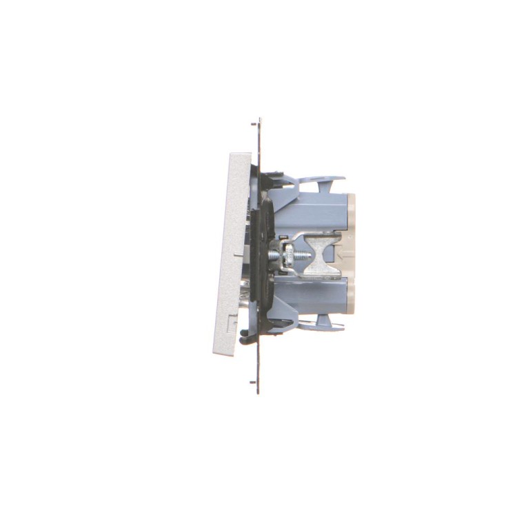 Łącznik jednobiegunowy Simon 55 TW1.01/143 Kontakt-Simon aluminium mat