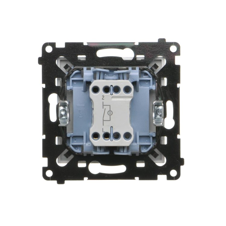 Łącznik jednobiegunowy z podświetleniem LED Simon 55 TW1L.01/143 Kontakt-Simon aluminium mat