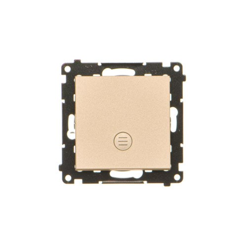 Łącznik jednobiegunowy z podświetleniem LED Simon 55 TW1L.01/144 Kontakt-Simon szampański mat