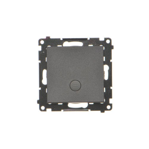 Łącznik jednobiegunowy z podświetleniem LED Simon 55 TW1L.01/149 Kontakt-Simon czarny mat